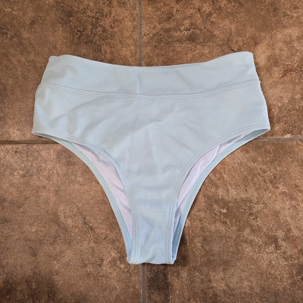 Light Blue High Waisted SHEIN Bikini Bottoms